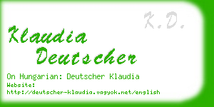 klaudia deutscher business card